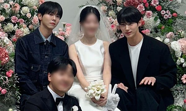 Joo Woo Jae and Byun Woo Seok spotted together at wedding